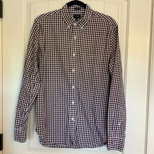 J. Crew Men's Checked Button Down 💜🏁